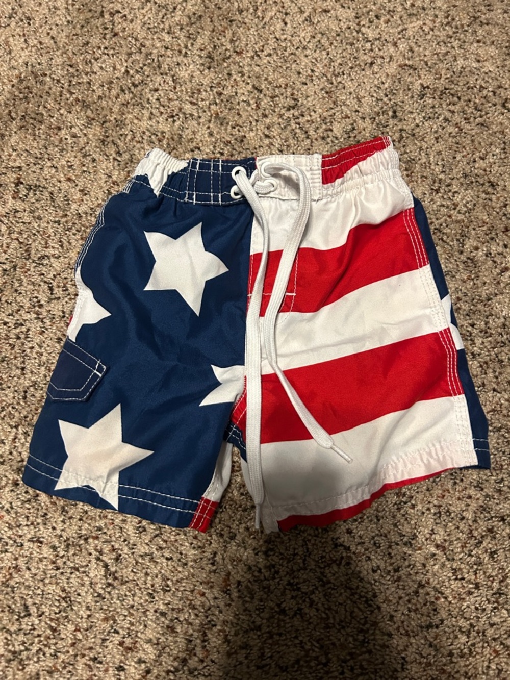 Kanu Surf Boys American Flag Swim Trunks - Red White Blue